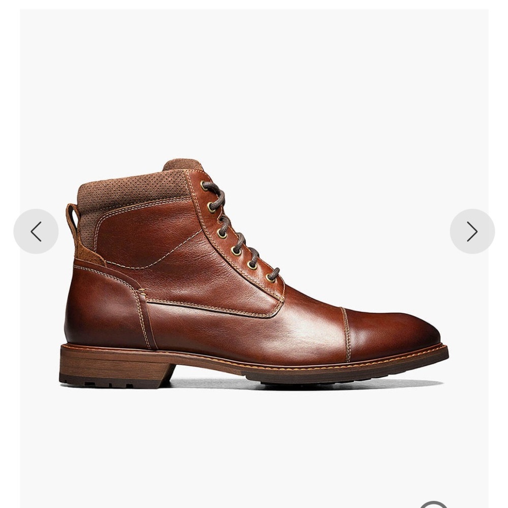 Florsheim Lodge Cap Toe Lace leather boots